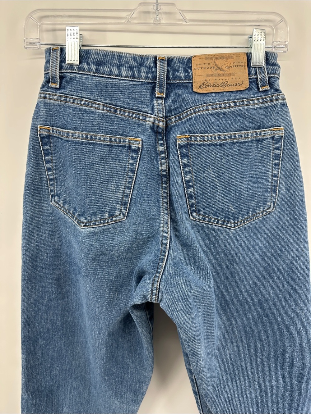 VTG Y2K Grunge Heritage Coastal Blue High-Rise Mom Eddie Bauer Jeans Sz4 - Picture 8 of 16